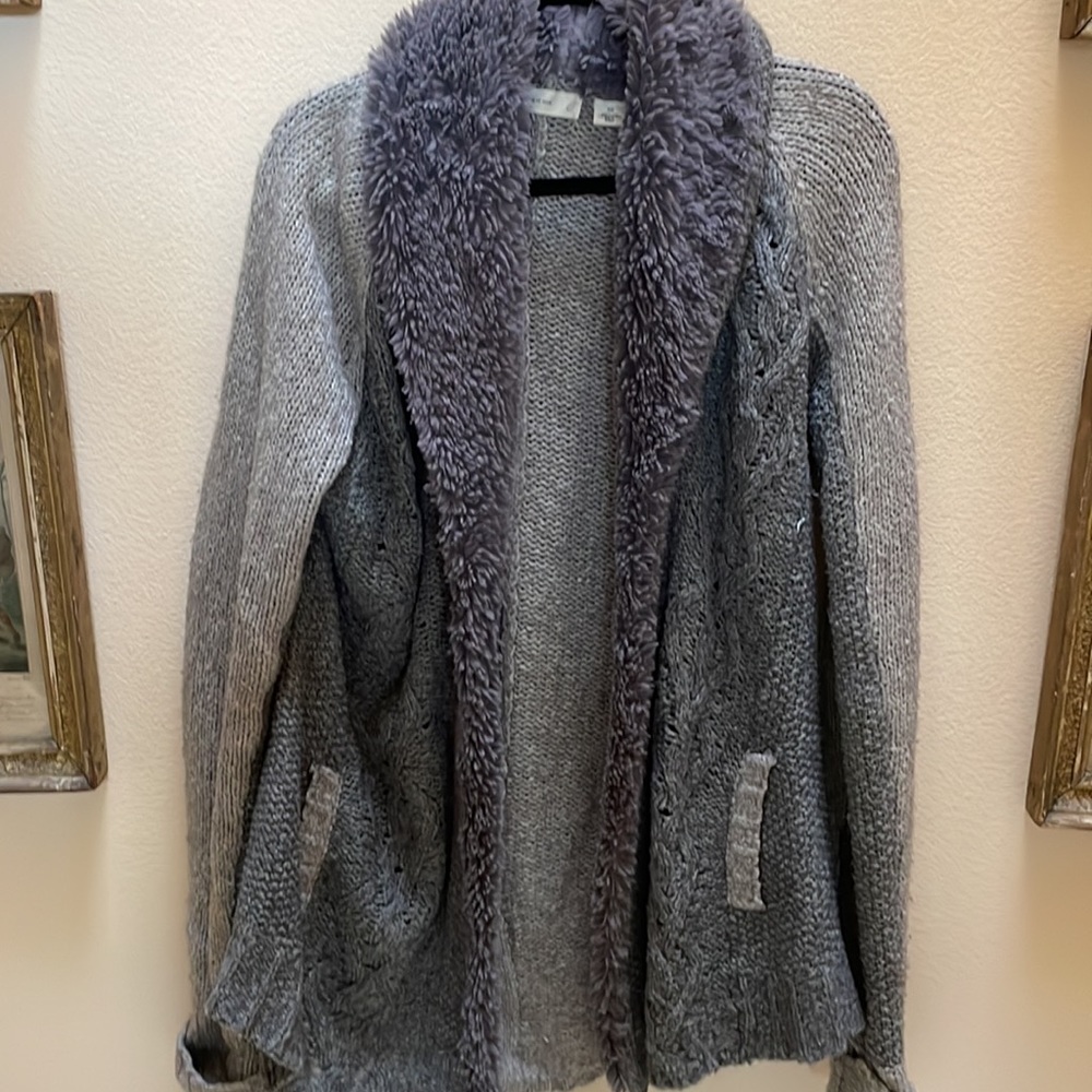 Anthropologie grey sweater